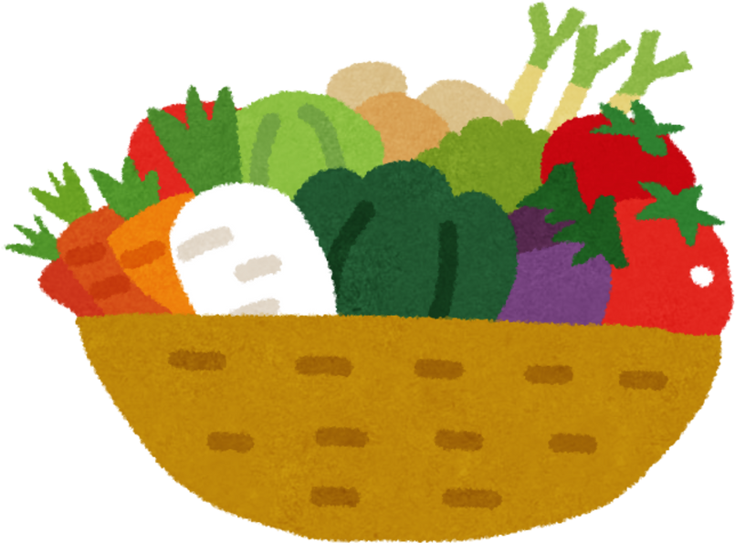 Illustration of Vegetables in a Basket